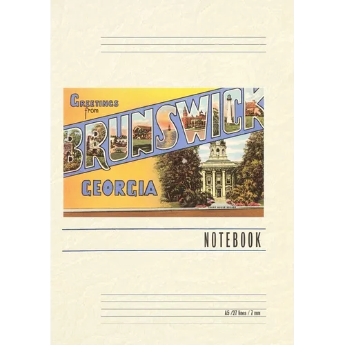 Vintage Lined Notebook Greetings from Brunswick - Paperback