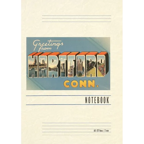 Vintage Lined Notebook Greetings from Hartford - Paperback