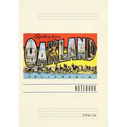 Vintage Lined Notebook Greetings from Oakland, California - Paperback