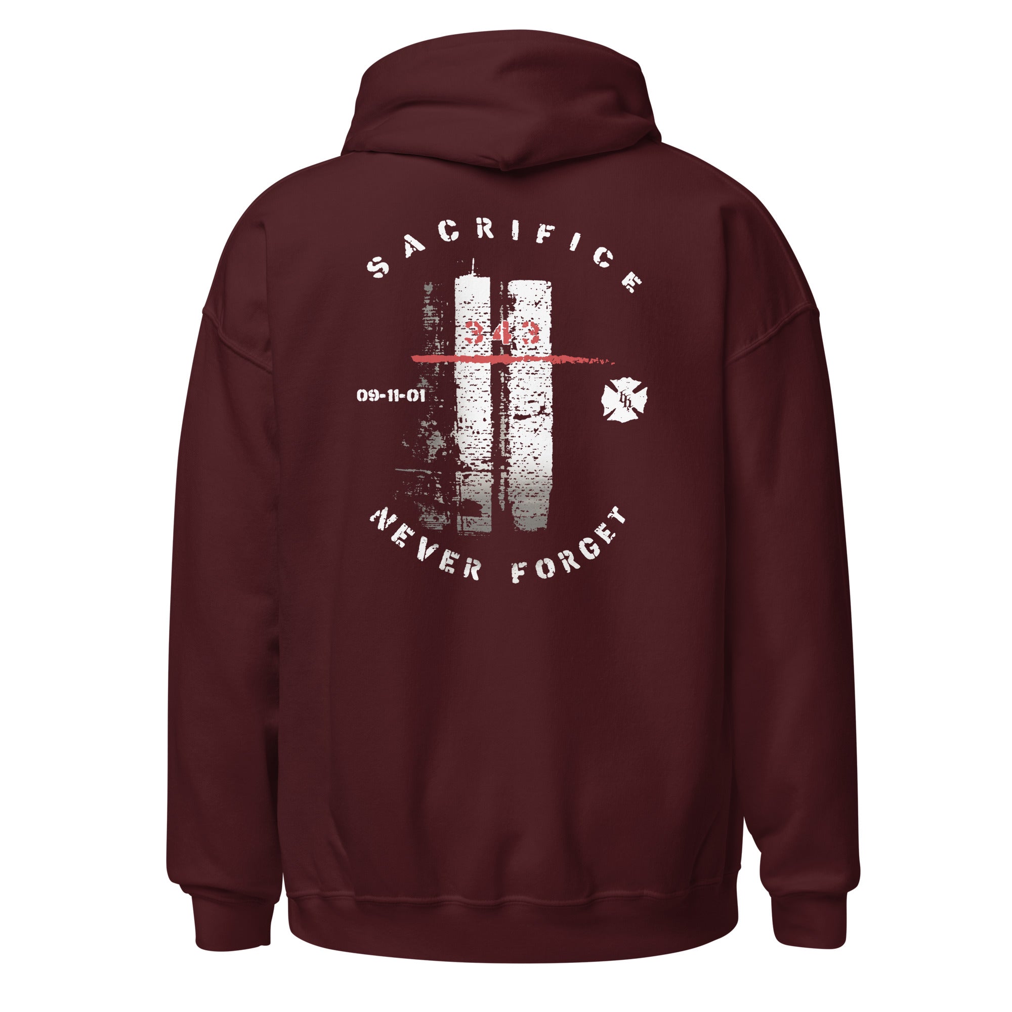 Never Forget 343 Sacrifice 9/11 Memorial Pullover Hoodie