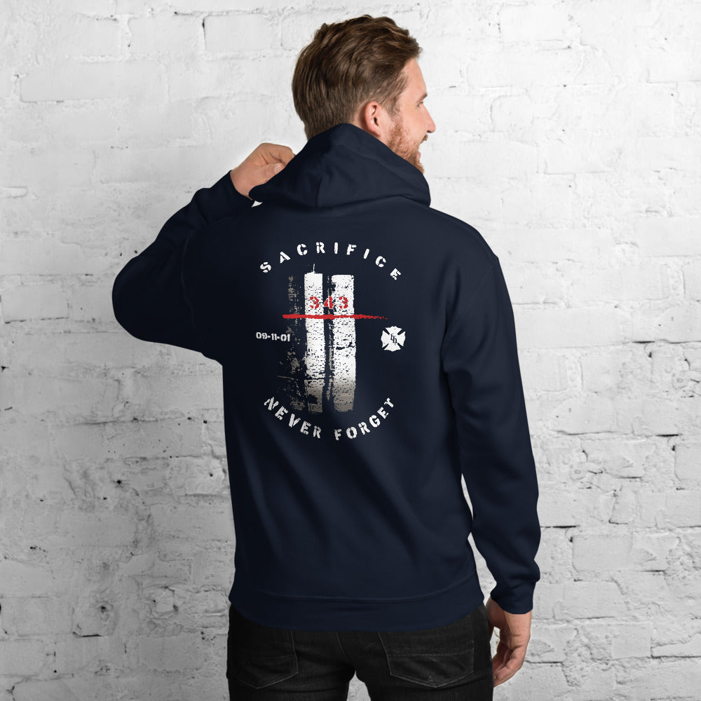Never Forget 343 Sacrifice 9/11 Memorial Pullover Hoodie