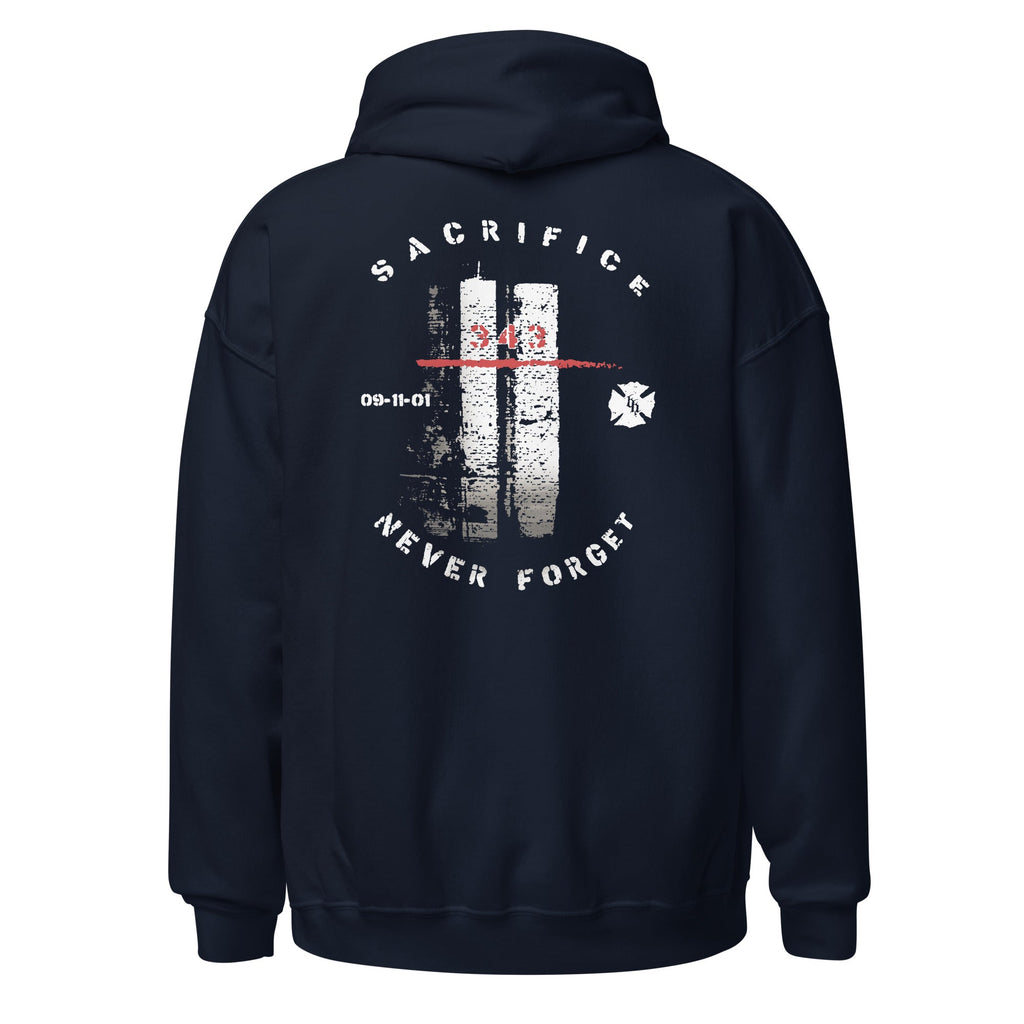 Never Forget 343 Sacrifice 9/11 Memorial Pullover Hoodie