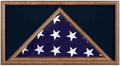 Military Flag and award Medal Display Case -Shadow Box With Black Felt