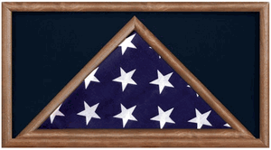Marine Corp Medal and Flag Case - Rectangle Case
