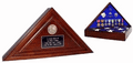 Walnut cherry Heirloom Finish,Wood Flag Case,High quality crafted solid walnut wood