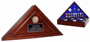 Walnut cherry Heirloom Finish,Wood Flag Case,High quality crafted solid walnut wood