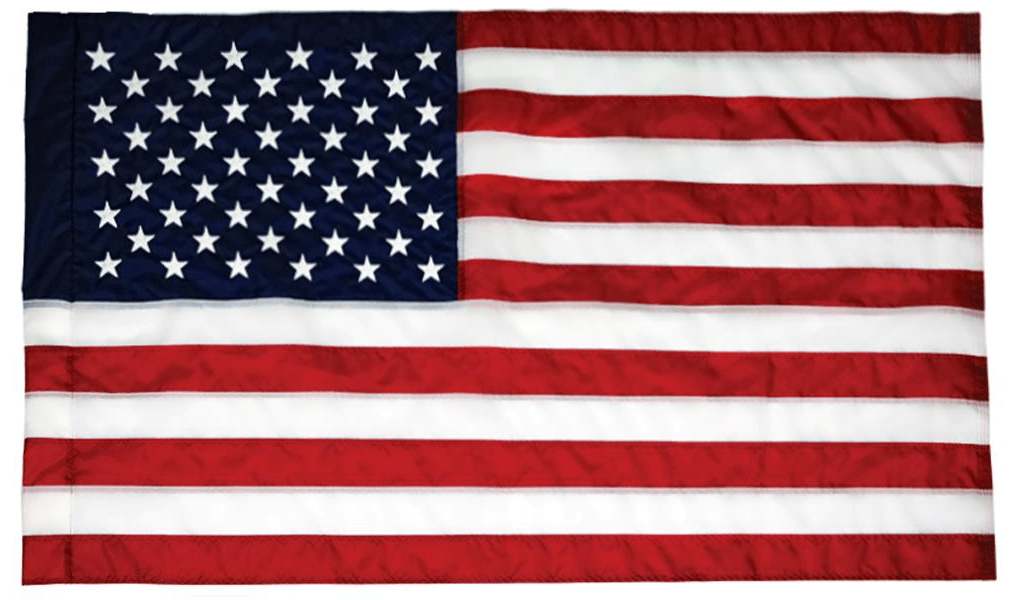 U.S. Embroidered Nylon Pole Sleeve Flag