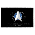 U.S. Space Force Nylon Flag with Pole-Hem & Fringes (3'x5')