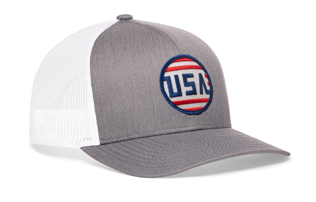 USA Stripes Trucker Hat  |  Black America Snapback