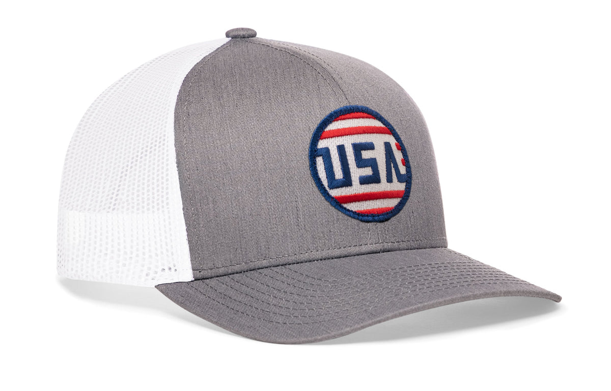 USA Stripes Trucker Hat  |  Black America Snapback