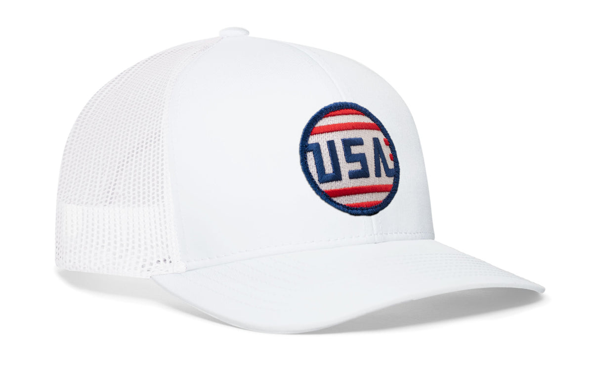 USA Stripes Trucker Hat  |  Black America Snapback
