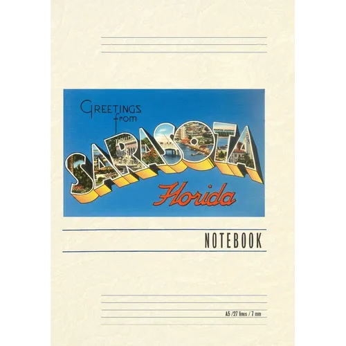 Vintage Lined Notebook Greetings from Sarasota, Florida