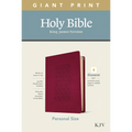 KJV Personal Size Giant Print Bible, Filament Enabled Edition (Leatherlike, Diamond Frame Cranberry) - Imitation Leather