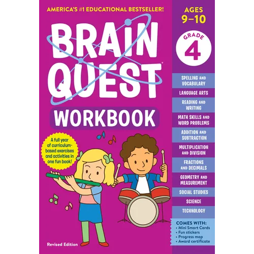 Brain Quest Workbook: 4th Grade Revised Edition - Paperback