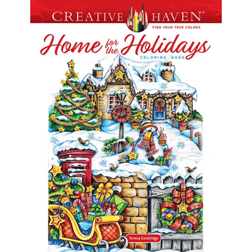 Creative Haven Home for the Holidays Coloring Book - Paperback