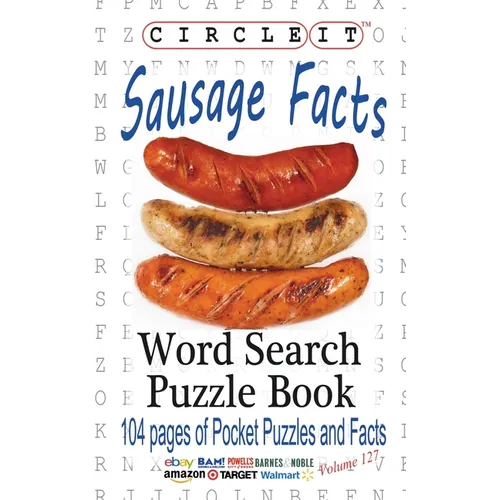 Circle It, Sausage Facts, Word Search, Puzzle Book - Paperback