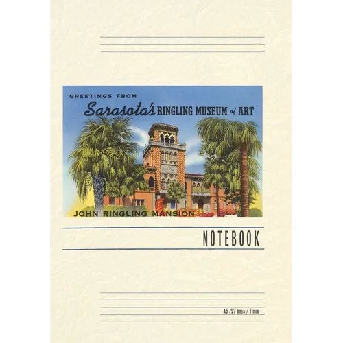 Vintage Lined Notebook Greetings from Sarasota Museum - Paperback