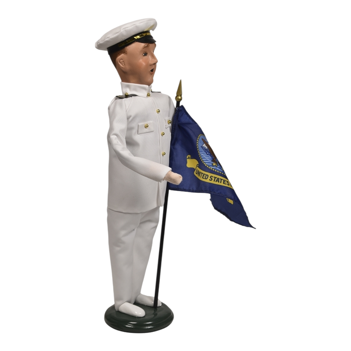 Navy Man with Flag