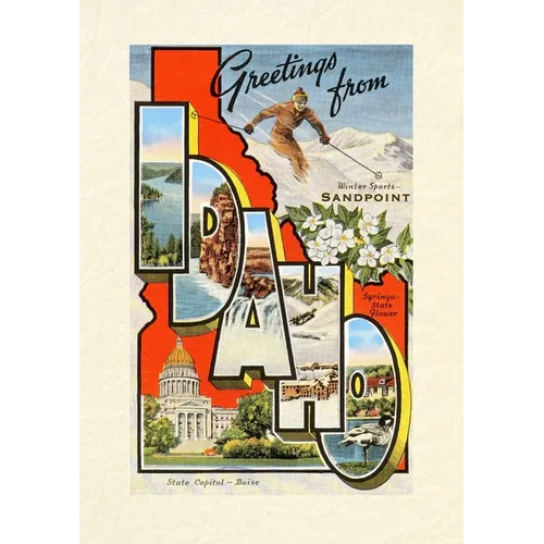 Vintage Lined Notebook Greetings from Sandpoint, Idaho - Paperback
