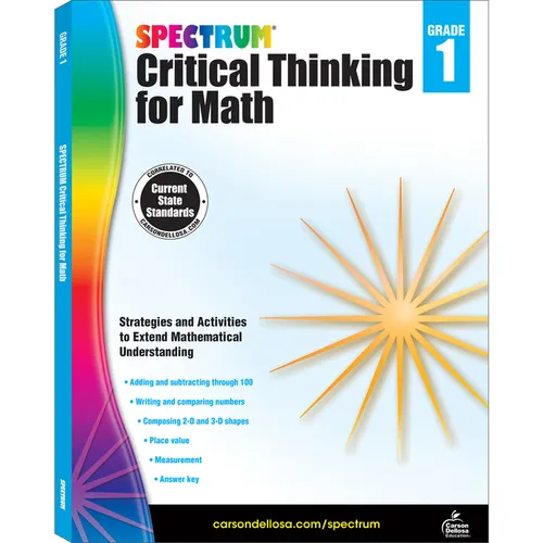 Spectrum Critical Thinking for Math, Grade 1: Volume 43 - Paperback