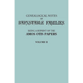 Genealogical Notes of Barnstable Families. Volume II [Massachusetts]