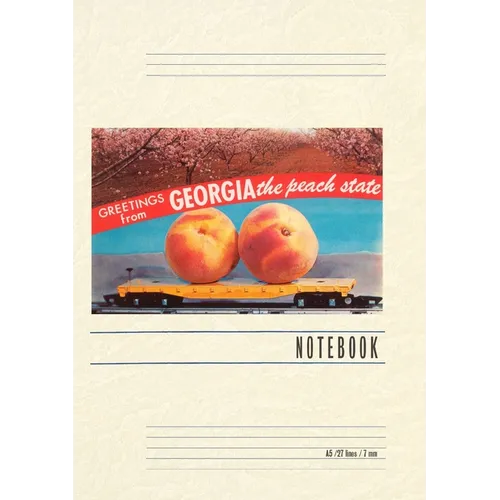 Vintage Lined Notebook Greetings from the Peach State - Paperback