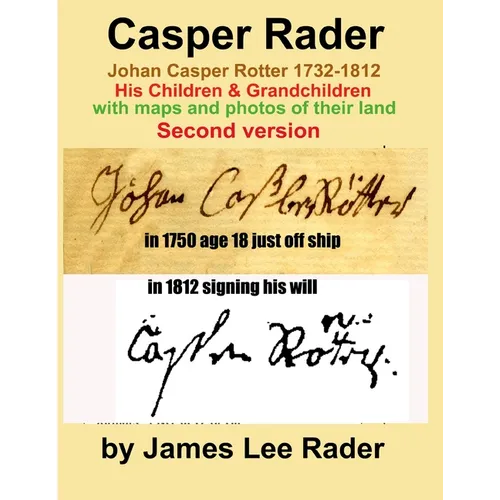 Casper Rader 1732-1812 Wythe county, Virginia
