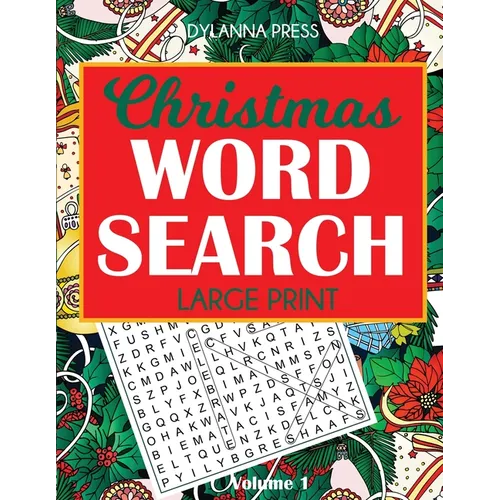 Christmas Word Search Puzzles, Large Print - Paperback