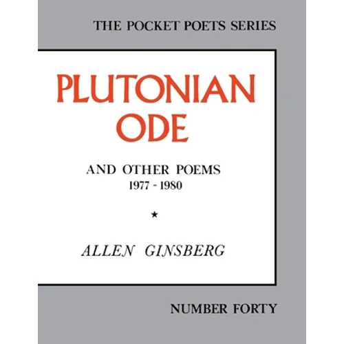 Plutonian Ode: And Other Poems 1977-1980 - Paperback