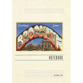 Vintage Lined Notebook Greetings from Brooklyn, New York City