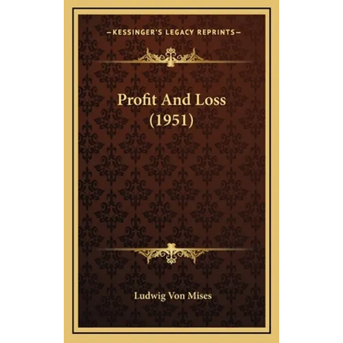 Profit And Loss (1951) - Hardcover