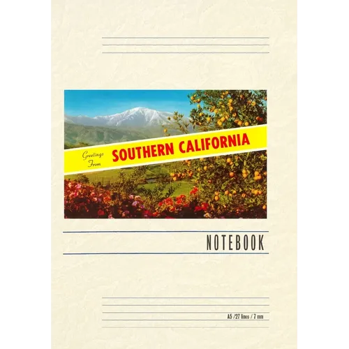 Vintage Lined Notebook Greetings from Southern California