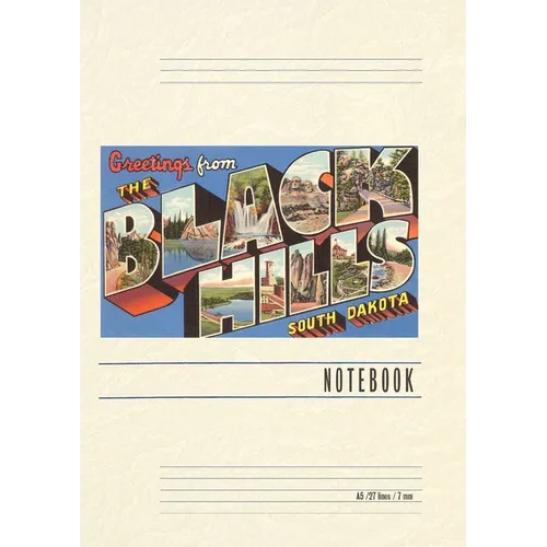 Vintage Lined Notebook Greetings from the Black Hills