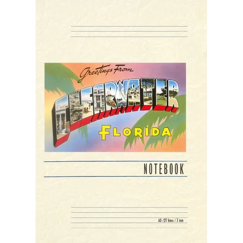 Vintage Lined Notebook Greetings from Clearwater, Florida