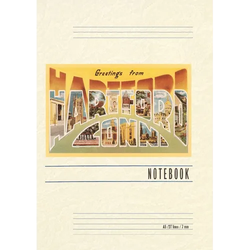 Vintage Lined Notebook Greetings from Hartford - Paperback