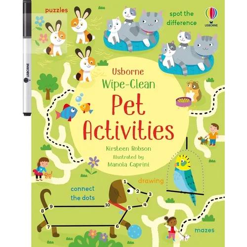 Wipe-Clean Pet Activities - Paperback