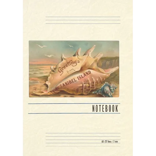 Vintage Lined Notebook Greetings from Sanibel Island, Florida - Paperback