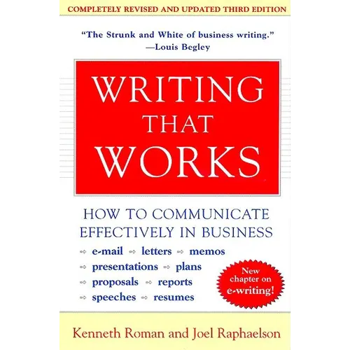 Writing That Works, 3rd Edition: How to Communicate Effectively in Business - Paperback